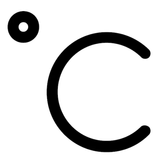 Degree Celsius Symbol