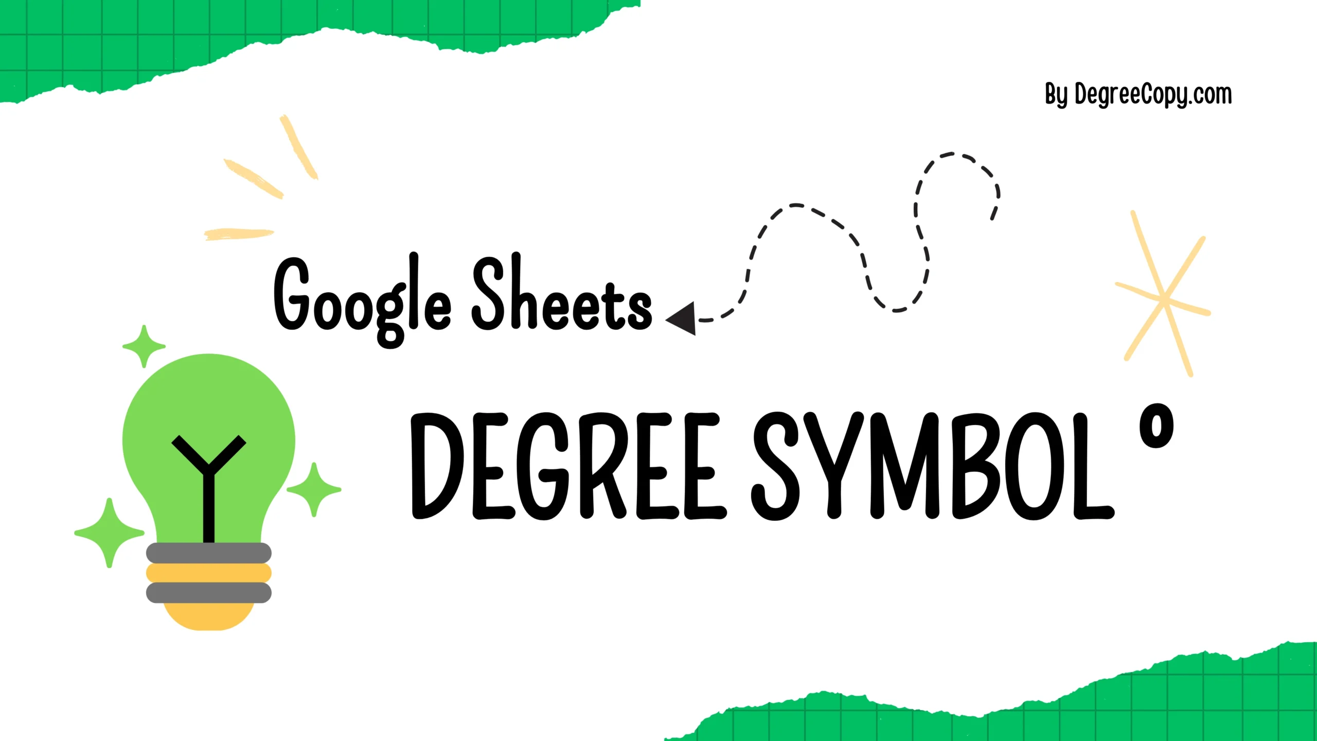 degree symbol in google sheet